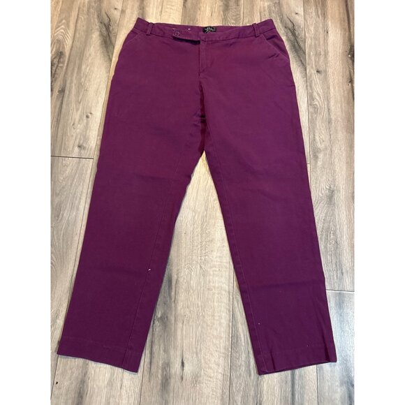 Nicole Miller Womens HillTop and Plumberry Cotton/Polyester Pants Size 10 Style - Picture 8 of 12